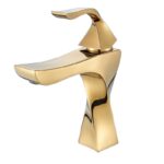 Modern Basin Mixer – Brass Finish - Image 4