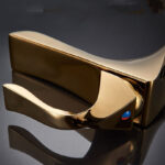Modern Basin Mixer – Brass Finish - Image 2