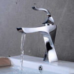 Modern Basin Mixer – Brass Finish - Image 3