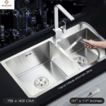 78 x 43 Double Kitchen Sink Handmade