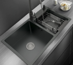 82 x 45 Black Double Kitchen Sink Handmade - Image 2
