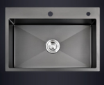 60 x 45 Black Kitchen Sink Handmade - Image 2