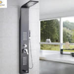 Black Shower Panel Waterfall Rain Shower