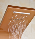 Rose Gold Shower Panel Waterfall Rain Shower - Image 3