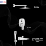 Concealed Bath Shower Set with Square Plate Faisal Sanitary Fittings
