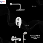 Concealed Bath Shower Set with Oval Plate Faisal Sanitary Fittings Code 7700