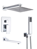 Imported Chrome Concealed Shower Set With Concealed Basin Mixer
