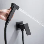 Brass Concealed Hand Shower | Silver - Black - Gold - Image 3