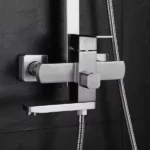 Bath Set Square Steel | Nickel