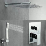 Brass Concealed Wall Shower | Silver - Black - Gold